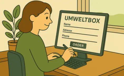 KI erstelltes Bild von der Eingabe/Bestellung der Umweltbox